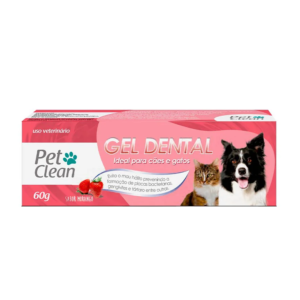 Gel Dental Pet Clean Sabor Morango para Cães e Gatos 60g