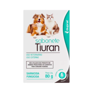 Sabonete Tiuran Sarnicida e Fungicida Para Cães e Gatos 80g – Duprat