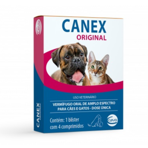 Canex Original Ceva para Cães e Gatos 4 Comprimidos