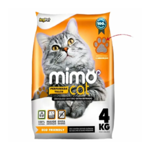 Areia Higiênica Mimocat Talco 4KG