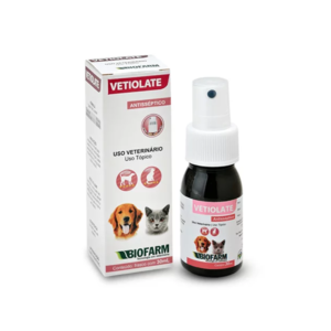 Antisséptico Vetiolate Biofarm Spray para Cães e Gatos 30 ml