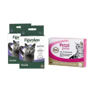 Kit Antipulgas para Gatos de 1Kg até 10Kg com 2 Fiprolex e Ganhe 1 Petzi – Ceva