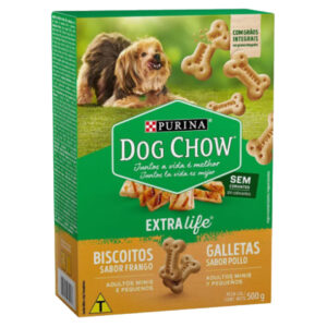 Biscoito Dog Chow Cães Filhotes Frango E Leite