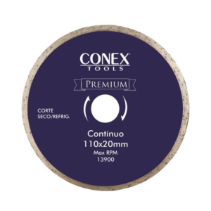 Disco Diamantado Continuo Premium 110mm CONEX Furo 20MM