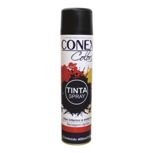 Tinta Spray Preto Fosco 400ml – Conexcolor