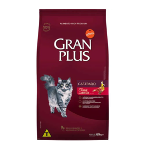 Ração Gran Plus Gatos Castrados Carne e Arroz (10,1 kg)